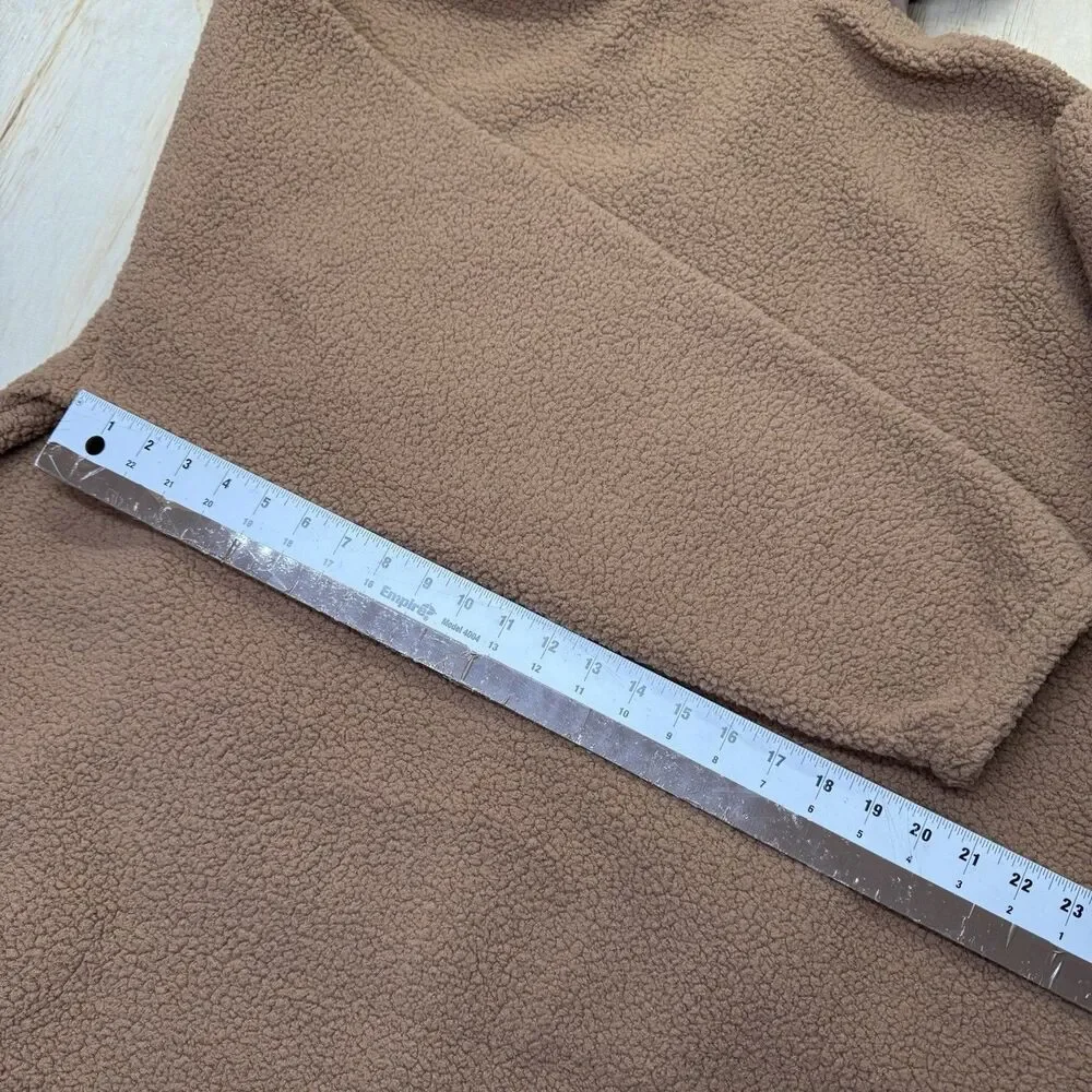 NEW Air Jordan Flight Sherpa 1/2 Zip Pullover Hoodie Mens 2XL Brown FV7452-223